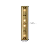 Exquisite Clear Tubes Brass LED Vanity Light Fixture Image - 15