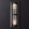 Exquisite Clear Tubes Brass LED Vanity Light Fixture Image - 2