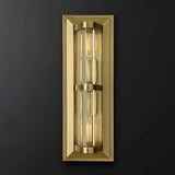 Exquisite Clear Tubes Brass LED Vanity Light Fixture Image - 4