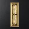 Exquisite Clear Tubes Brass LED Vanity Light Fixture Image - 5