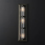 Exquisite Clear Tubes Brass LED Vanity Light Fixture Image - 6