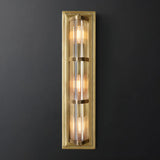 Exquisite Clear Tubes Brass LED Vanity Light Fixture Image - 7