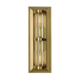 Exquisite Clear Tubes Brass LED Vanity Light Fixture Image - 9