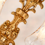 Exquisite Crystal and Frosted Glass Gold Wall Sconce Image - 11