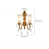 Exquisite Crystal and Frosted Glass Gold Wall Sconce Image - 14