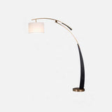 Exquisite Drum and Dual-Tone Base Arched Floor Lamp Image - 10