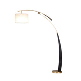 Exquisite Drum and Dual-Tone Base Arched Floor Lamp Image - 5