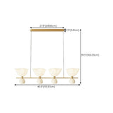 Exquisite Floral 4-Light Gold Rod Island Ceiling Light Image - 15