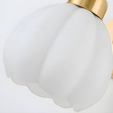 Exquisite Floral Glass Wall Light with Pull Chain Image - 12