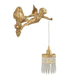 Exquisite Gold Angel Crystal Pendant Light Sconces Image - 2