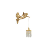 Exquisite Gold Angel Crystal Pendant Light Sconces Image - 6