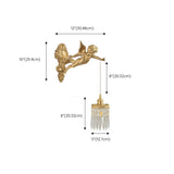 Exquisite Gold Angel Crystal Pendant Light Sconces #size