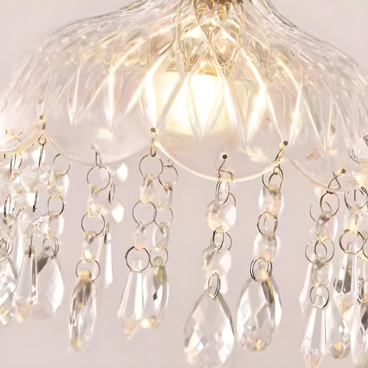 Exquisite Gold Crystal Hanging Pendant Wall Sconce Image - 10