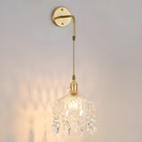 Exquisite Gold Crystal Hanging Pendant Wall Sconce Image - 11