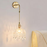 Exquisite Gold Crystal Hanging Pendant Wall Sconce Image - 13