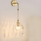 Exquisite Gold Crystal Hanging Pendant Wall Sconce Image - 3