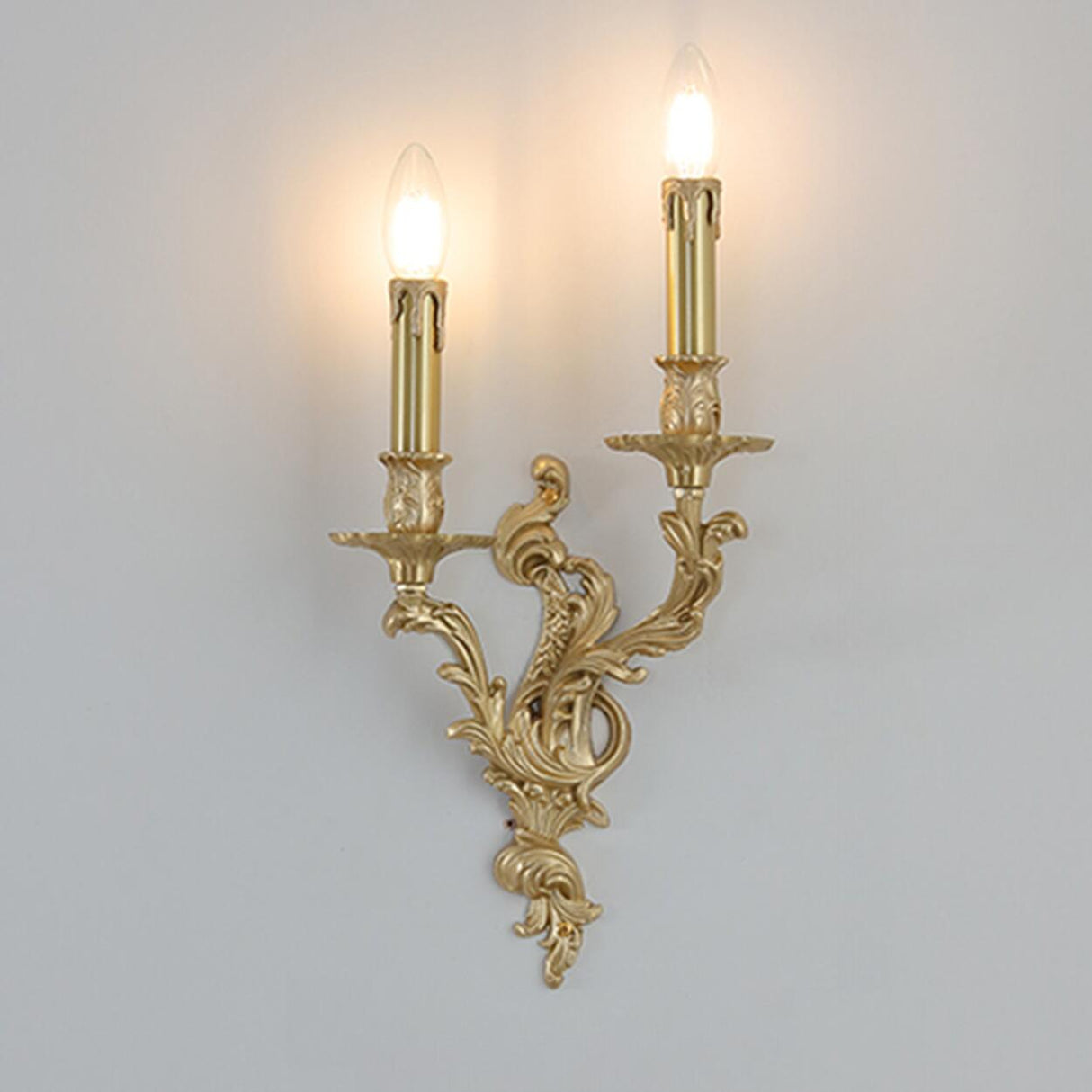 Exquisite Gold Metal Candle Wall Sconce Light Image - 10