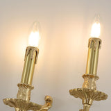 Exquisite Gold Metal Candle Wall Sconce Light Image - 13