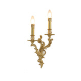 Exquisite Gold Metal Candle Wall Sconce Light Image - 2