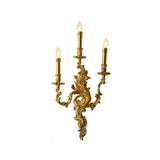 Exquisite Gold Metal Candle Wall Sconce Light Image - 3