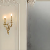 Exquisite Gold Metal Candle Wall Sconce Light Image - 4