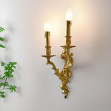 Exquisite Gold Metal Candle Wall Sconce Light Image - 5