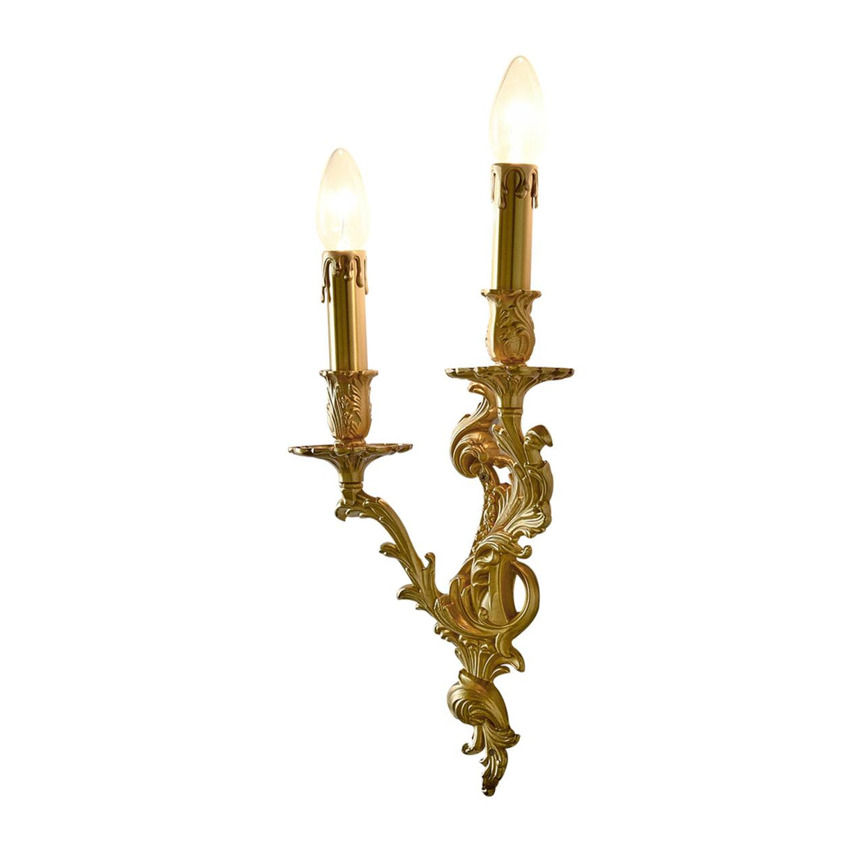 Exquisite Gold Metal Candle Wall Sconce Light Image - 7