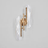 Exquisite Gold Metal Wavy LED Acrylic Wall Sconce Image - 18