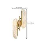 Exquisite Gold Metal Wavy LED Acrylic Wall Sconce Image - 24