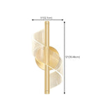 Exquisite Gold Metal Wavy LED Acrylic Wall Sconce Image - 25