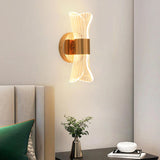 Exquisite Gold Sculptural Design Bedroom Wall Sconce Image - 1