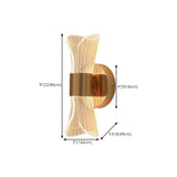 Exquisite Gold Sculptural Design Bedroom Wall Sconce #size