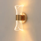 Exquisite Gold Sculptural Design Bedroom Wall Sconce Image - 2