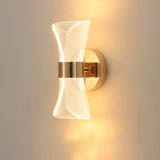 Exquisite Gold Sculptural Design Bedroom Wall Sconce Image - 3