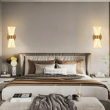 Exquisite Gold Sculptural Design Bedroom Wall Sconce Image - 7