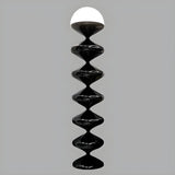 Exquisite Gourd Column Glass and Metal LED Floor Lamp Image - 10