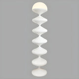 Exquisite Gourd Column Glass and Metal LED Floor Lamp Image - 11