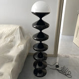 Exquisite Gourd Column Glass and Metal LED Floor Lamp Image - 14