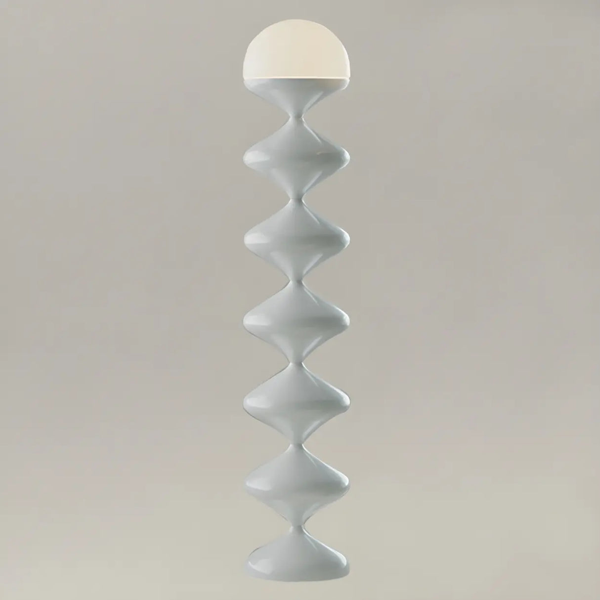 Exquisite Gourd Column Glass and Metal LED Floor Lamp Image - 6