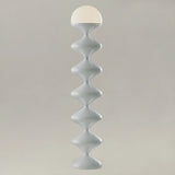 Exquisite Gourd Column Glass and Metal LED Floor Lamp Image - 6