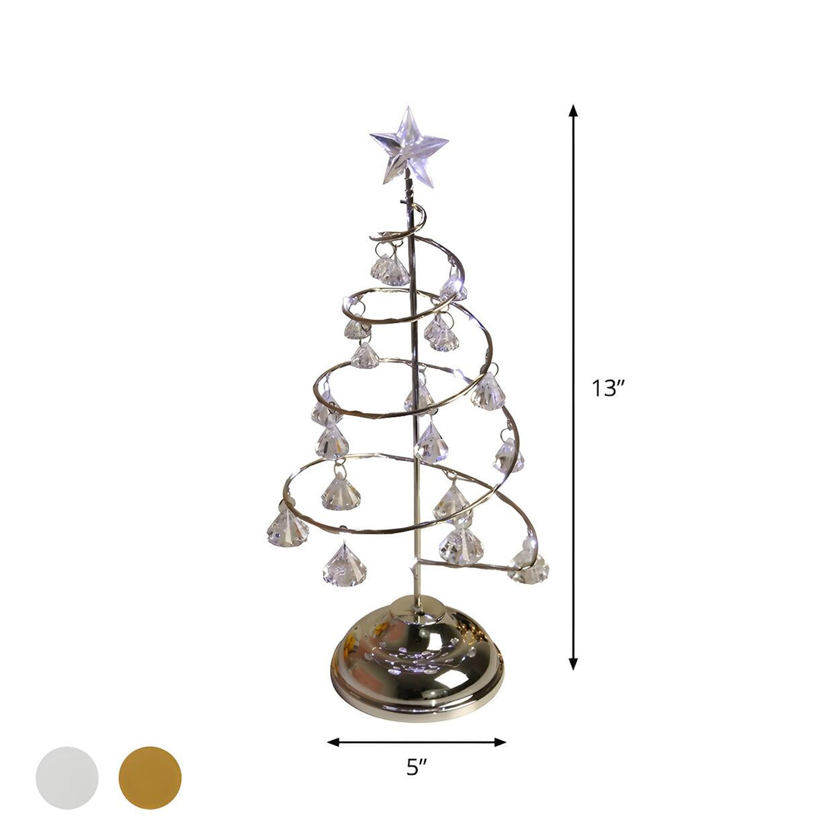 Exquisite Modern Silver Christmas Tree LED Table Lamp Image - 4