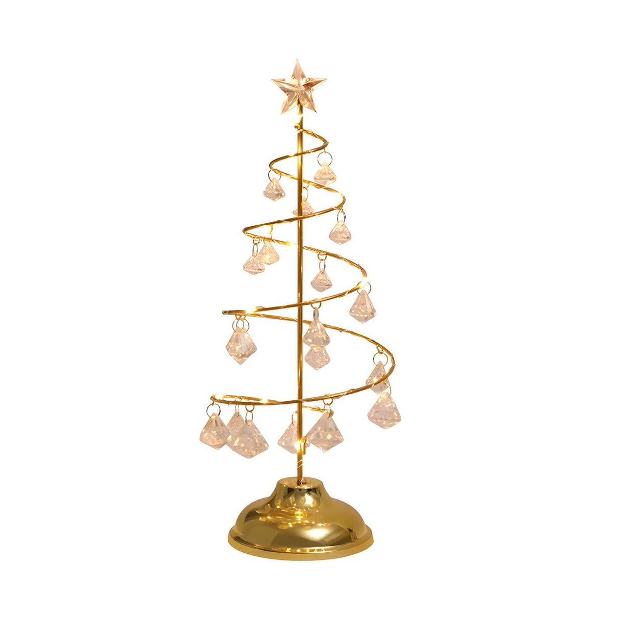 Exquisite Modern Silver Christmas Tree LED Table Lamp Image - 8