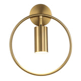 Exquisite Rotating Gold Cylinder Bedroom Wall Sconce Image - 5