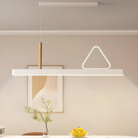 Exquisite Triangle and Linear Island Pendant Light Image - 1