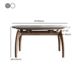 Extendable Modern Round Stone Dining Table Ash Wood Legs Image - 14