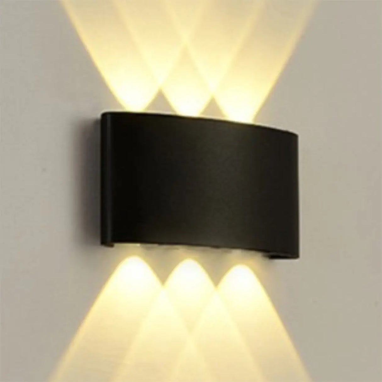 Exterior Metal Cylinder Black LED Up Down Wall Sconce Image - 13