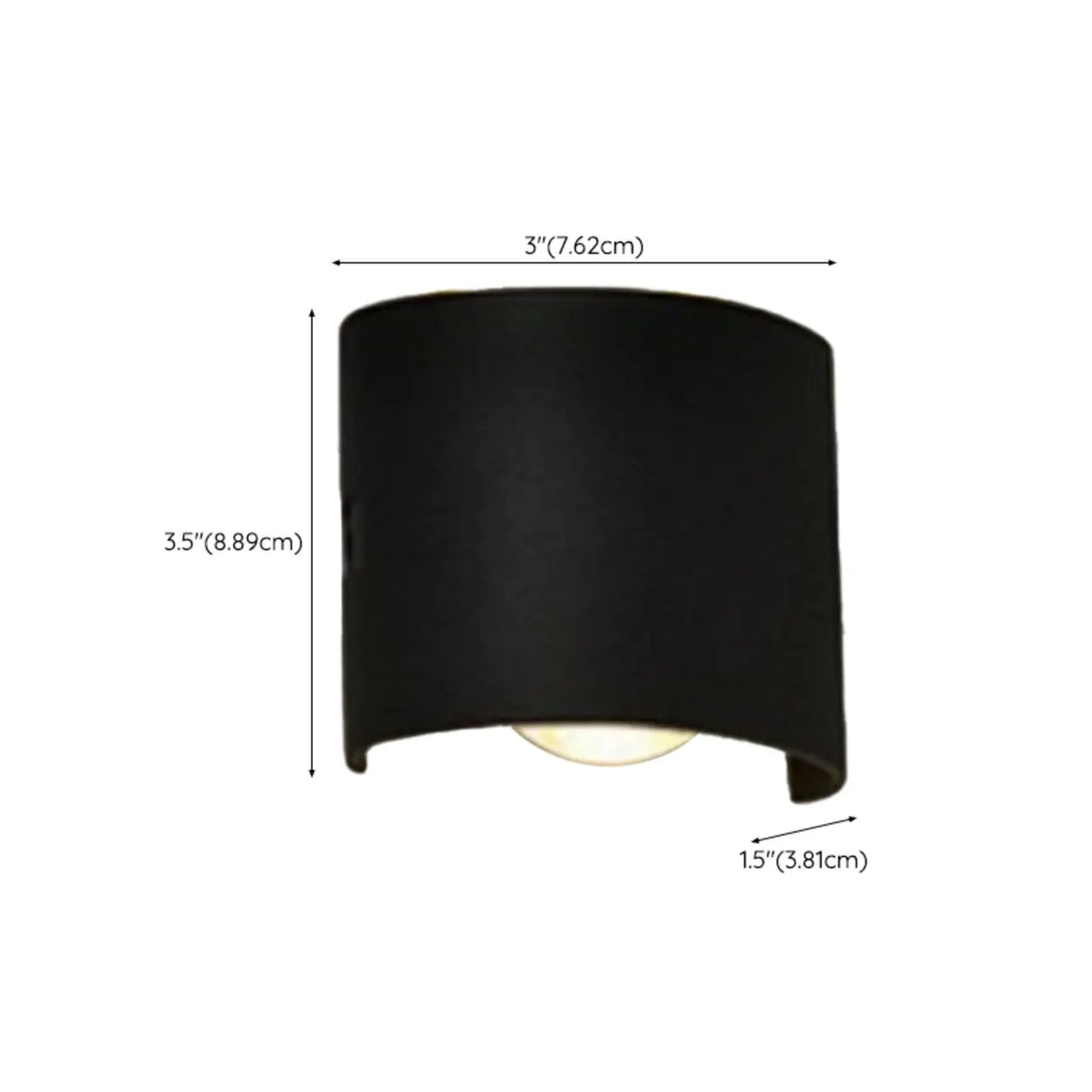 Exterior Metal Cylinder Black LED Up Down Wall Sconce 