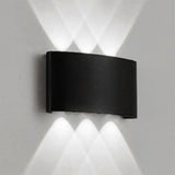 Exterior Metal Cylinder Black LED Up Down Wall Sconce Image - 5