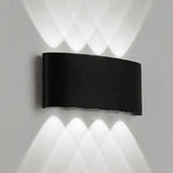 Exterior Metal Cylinder Black LED Up Down Wall Sconce Image - 8