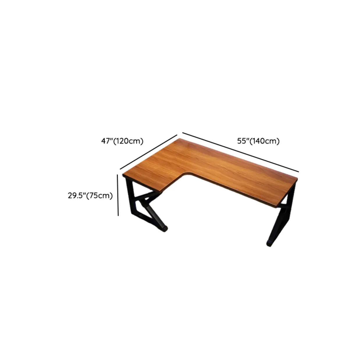 Exterior Shelving Steel Sled L-Shaped Writing Desk Image - 10